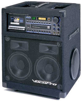 Our portable Karaoke machine puts out 250 watts!